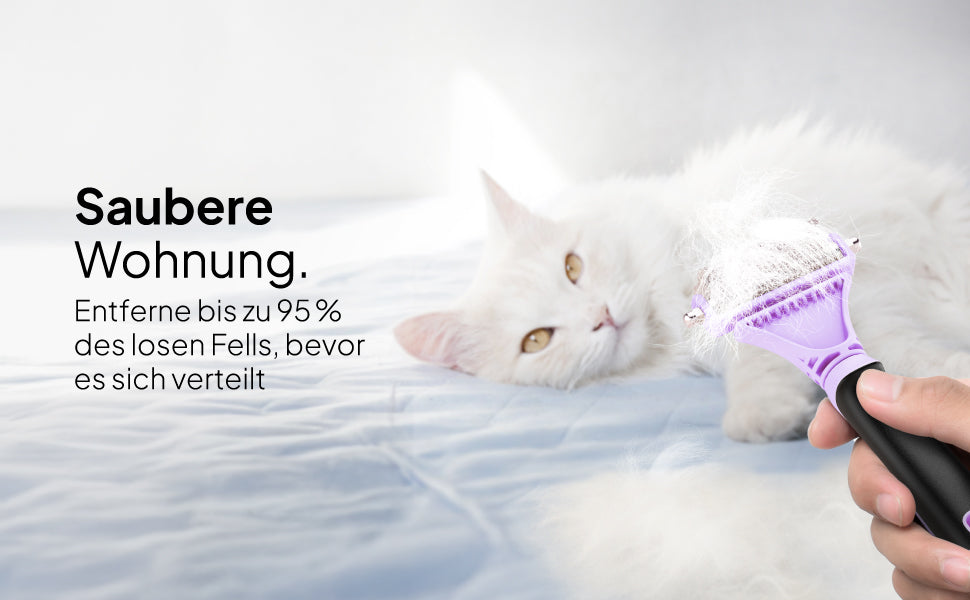 Bürste entfernt loses Fell