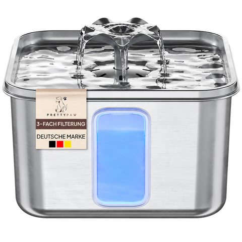 Aqua Steel - Pretty PAW® Trinkbrunnen für Katzen