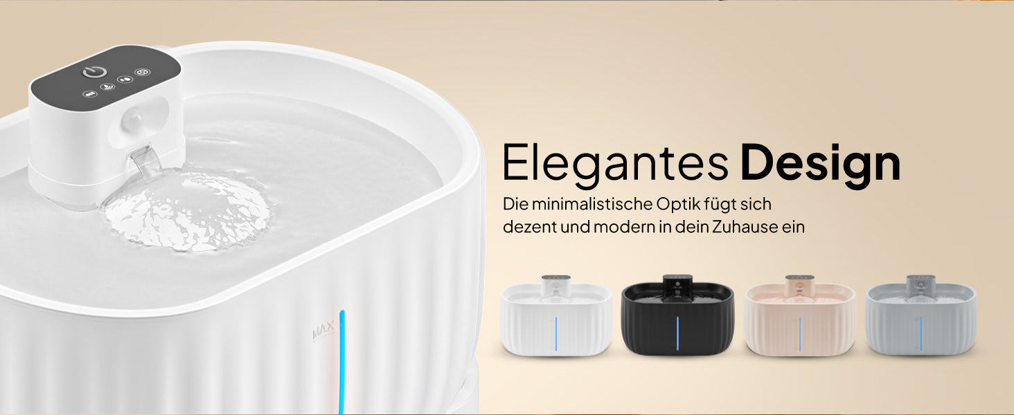 Elegantes, minimalistisches Design in weiß. schwarz, rosa oder hellblau