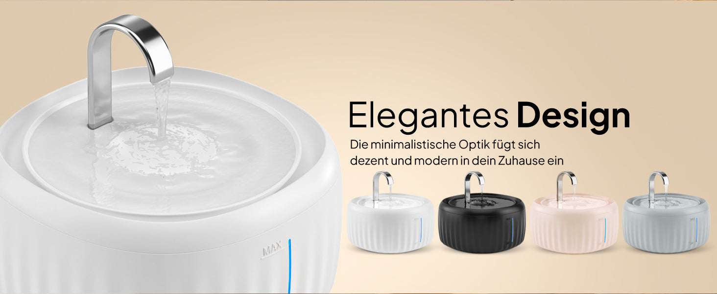 Elegantes, minimalistisches Design in weiß. schwarz, rosa oder hellblau