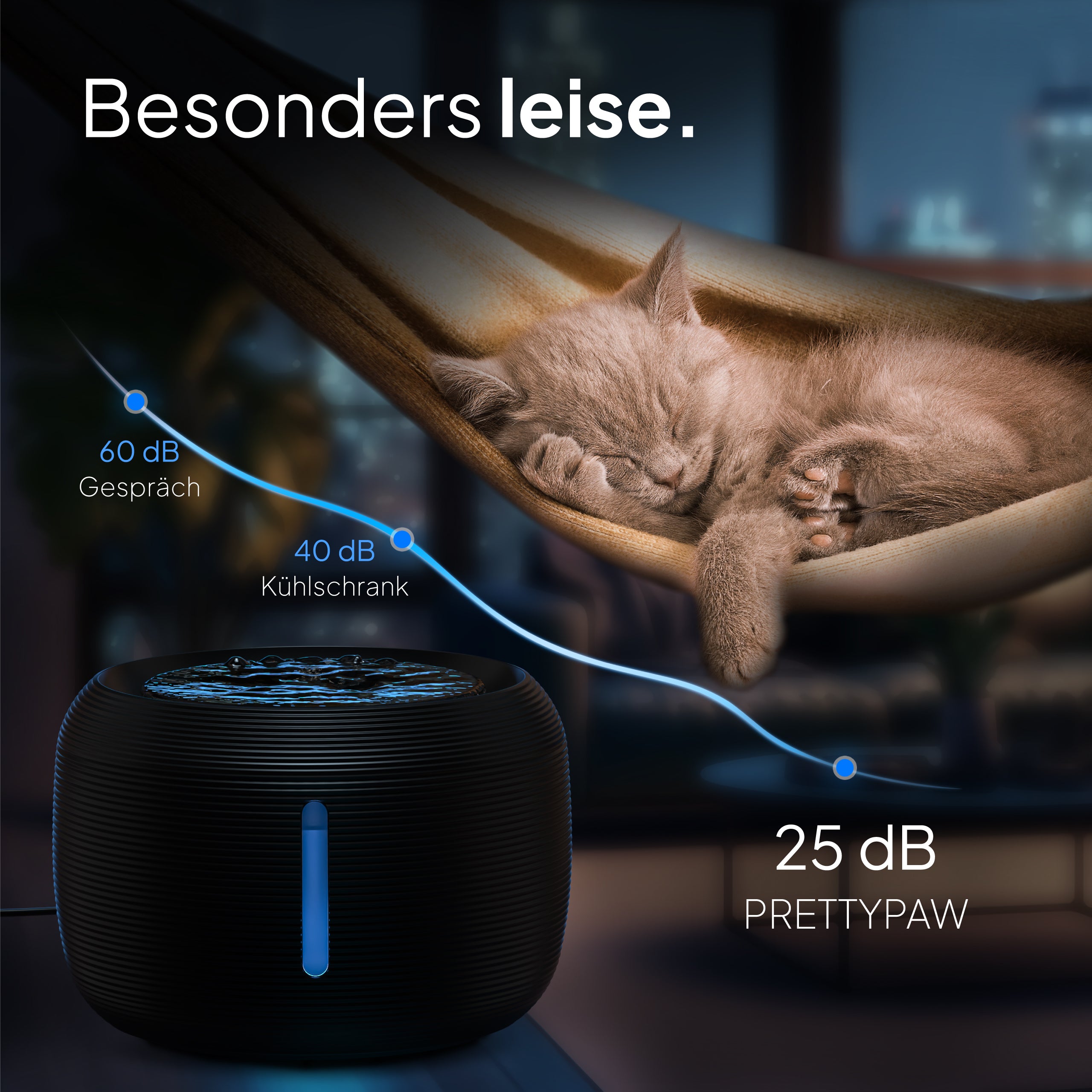 Katzen Oase - Pretty Paw© Trinkbrunnen für Katzen