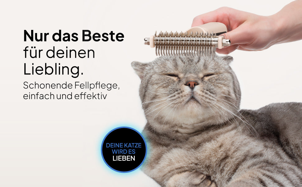 Schonende Fellpflege durch Bürste