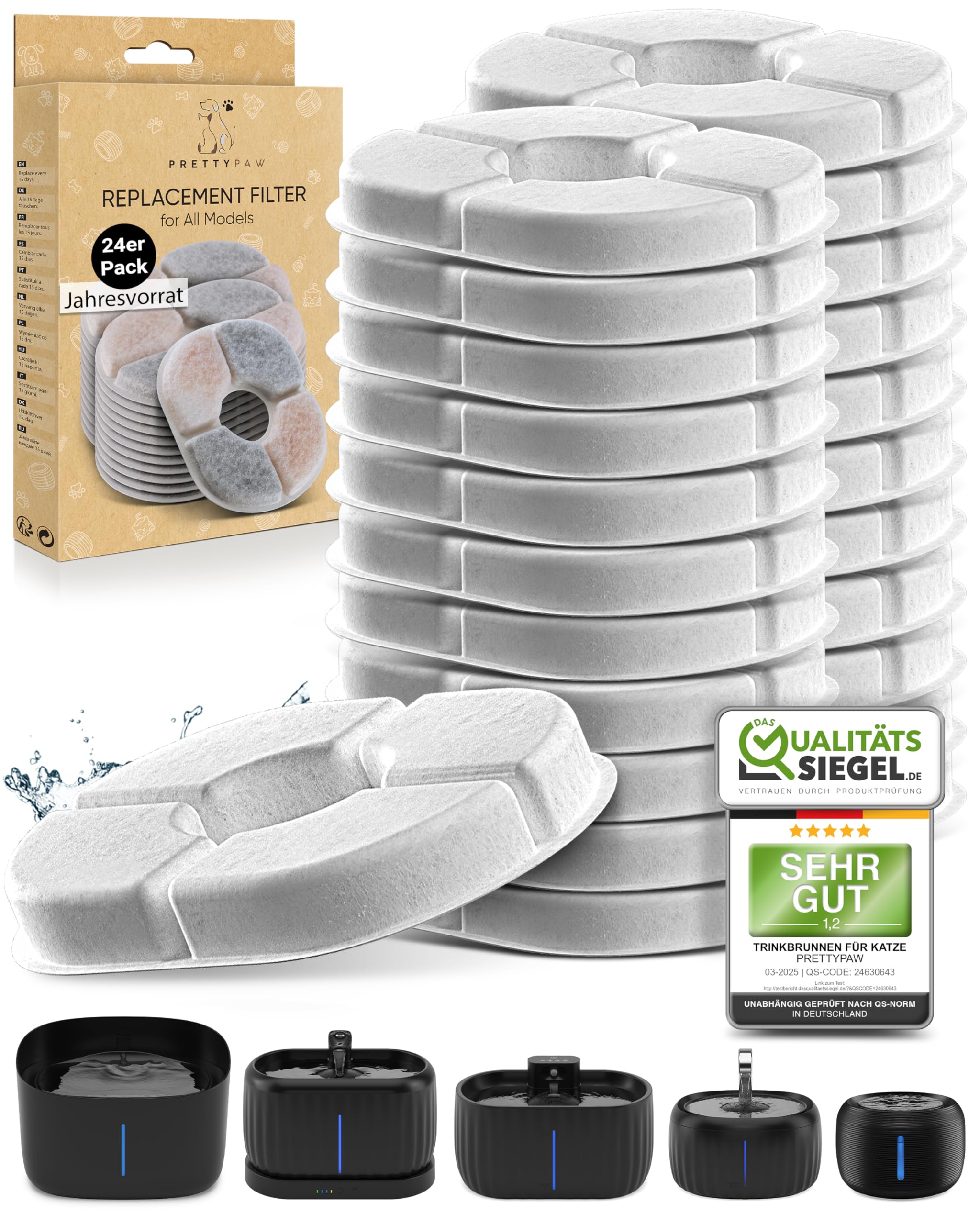Trinkbrunnen Filter Nachfüllpaket Jahresvorrat