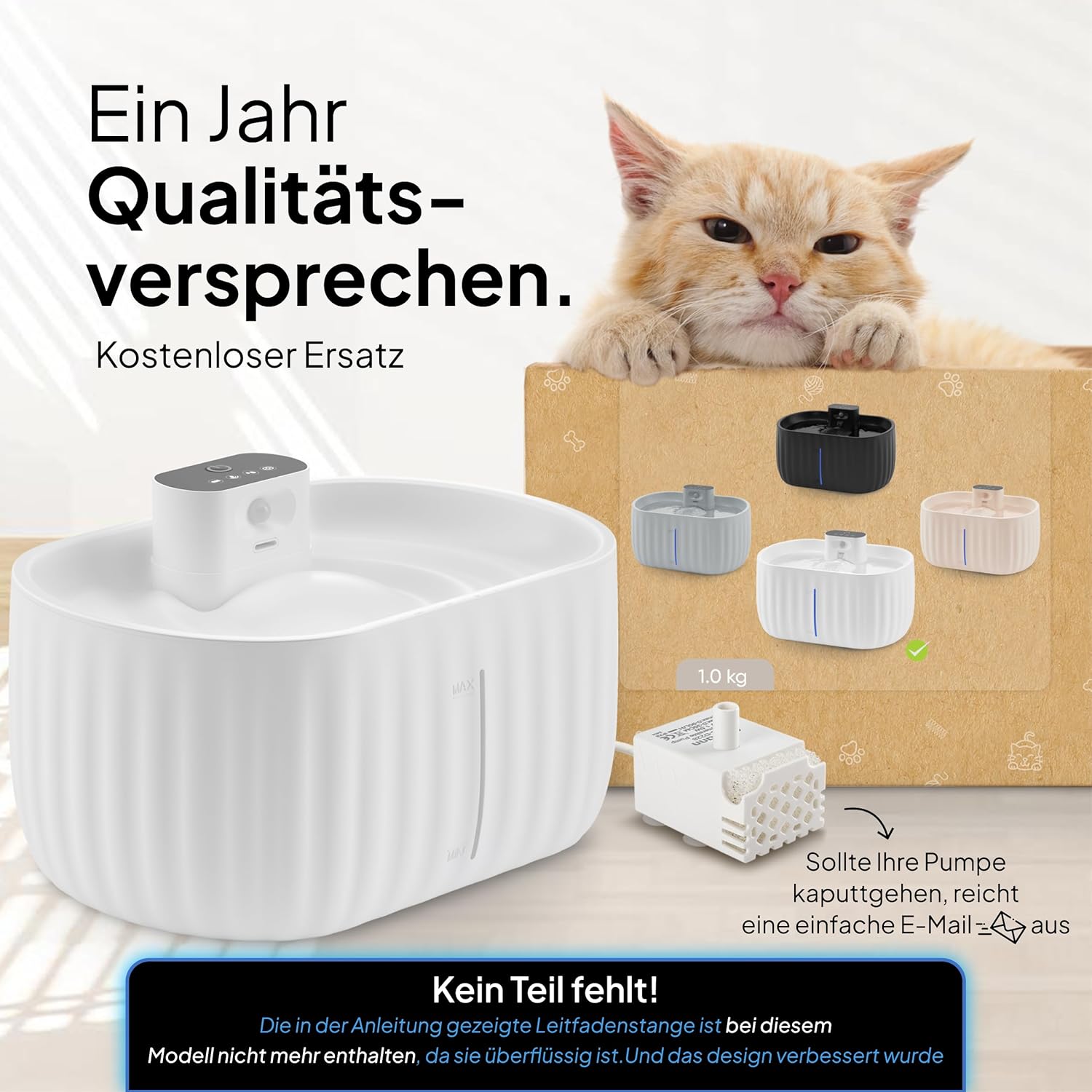 Ein Jahr Garantie auf Produkte