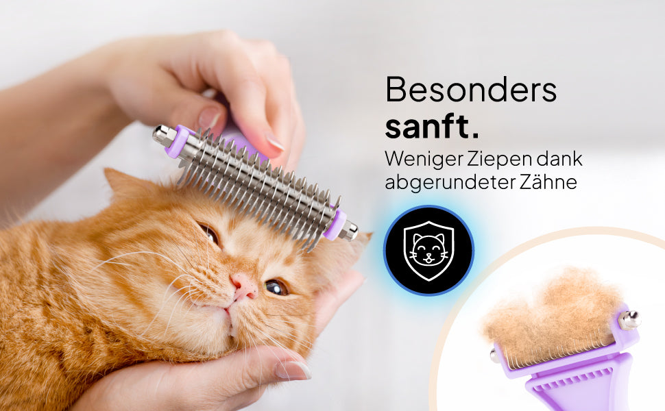 Besonders abgerundete Bürste für sanftes Kämmen