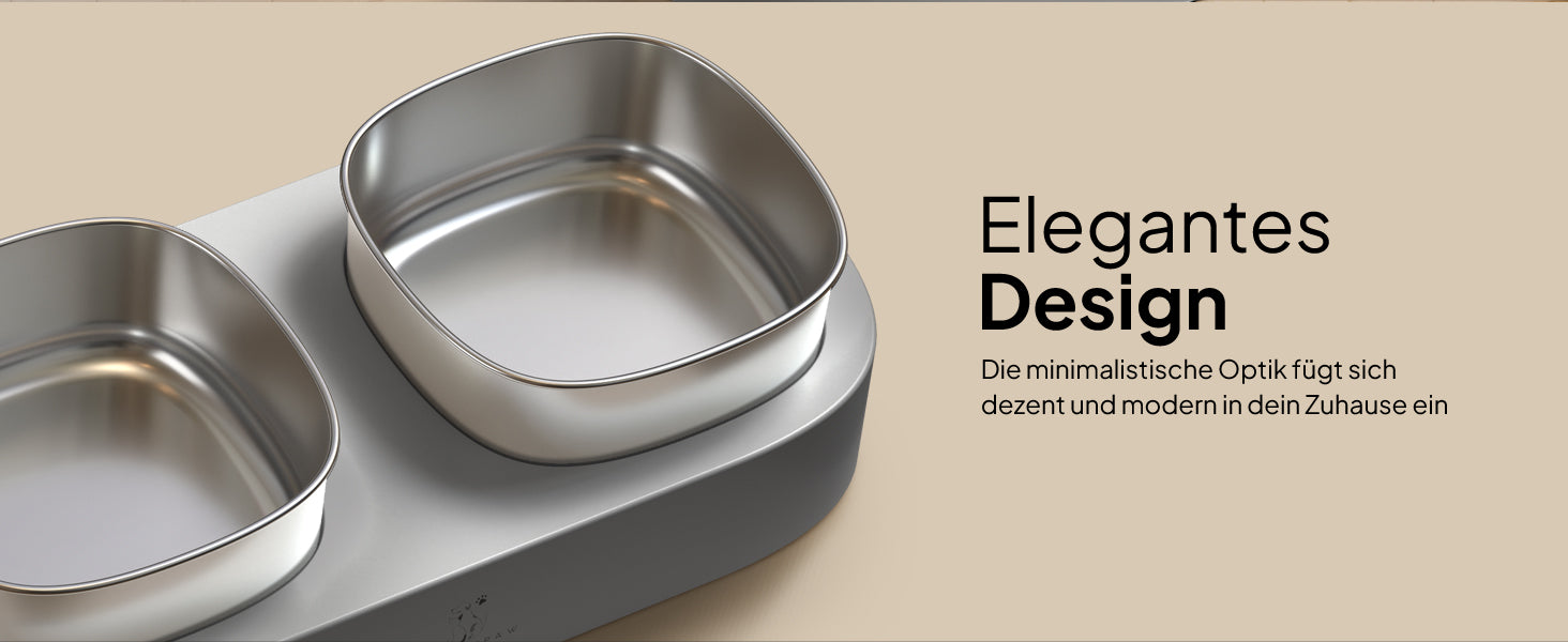 Elegantes, minimalistisches Design vom Futternapf