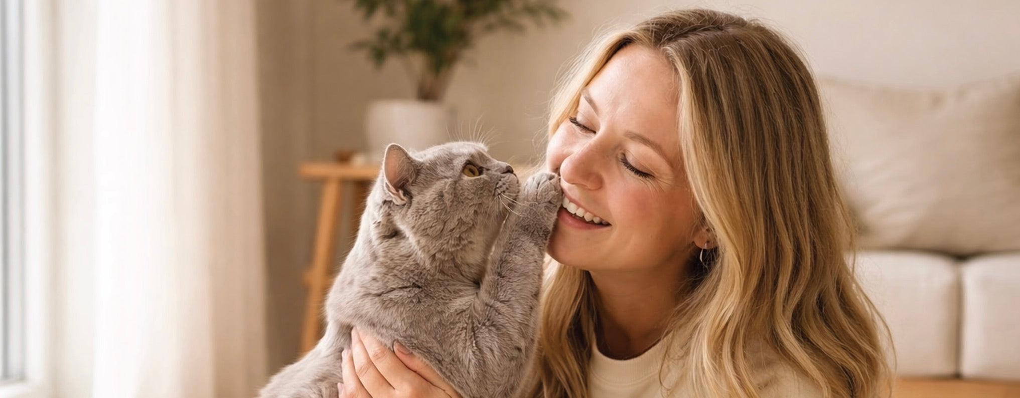 Frau mit ihrer Katze